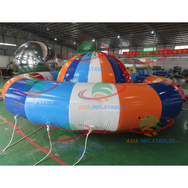 Water Entertainment Spinning Inflatable Disco Boat Towable Water Sports Toys Float Rotating Disco Boat Tube