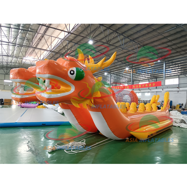 Funny Water Sport Inflatables Giant Inflatable Dragon Banana Boat Water Towable Tubes Water Park Toys Inflatable Dragon Boat