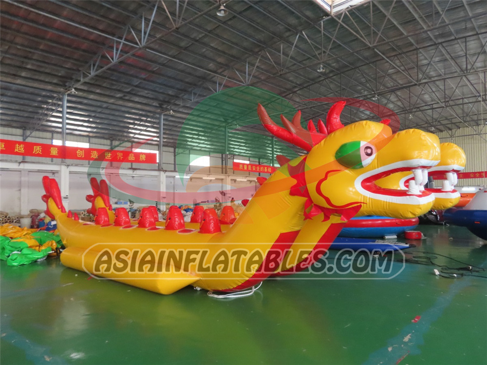 Commercial water park toys inflatable banana boat dragon boat best price