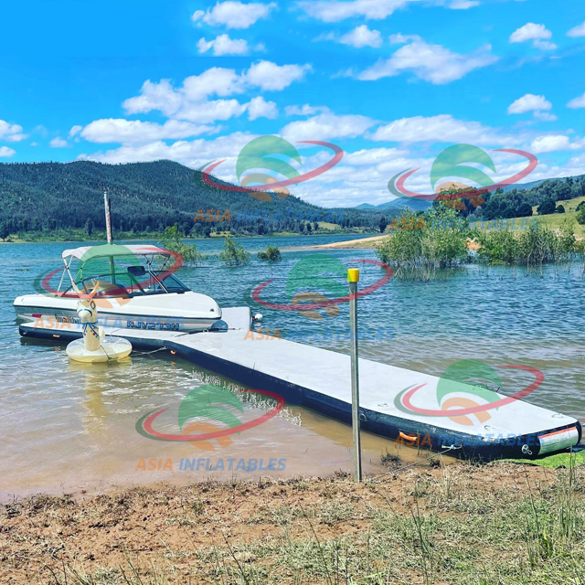 Inflatable Y Shape Pontoon Boat Dock Floating Motor Boat / Inflatable jetski docks yacht inflatable platform