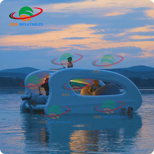 Inflatable Drop Stitch Water Party Boat Inflatable Party Lounge DWF Boat For Sale