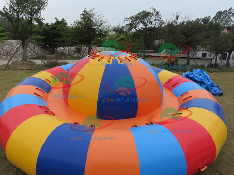 Aqua Twister Commercial Ski UFO Inflatable Water Rotating Disco Boat For Water Entertainment