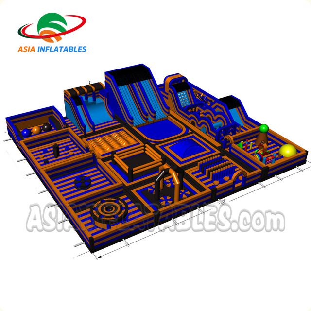 Sports Adventure Challenge Multiple Inflatable Obstacle Course Funny Indoor Inflatable Sports Park