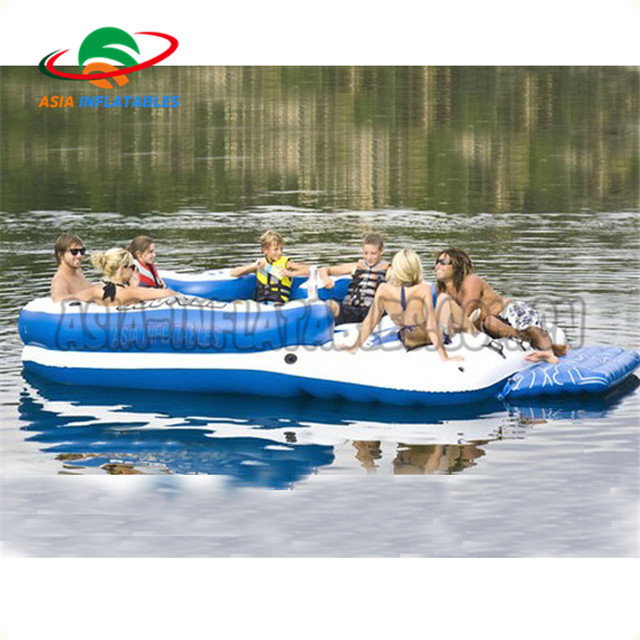 Attractive Inflatable Floating Island Lounge / Tropical Tahiti Party Pool Toy Island Customized