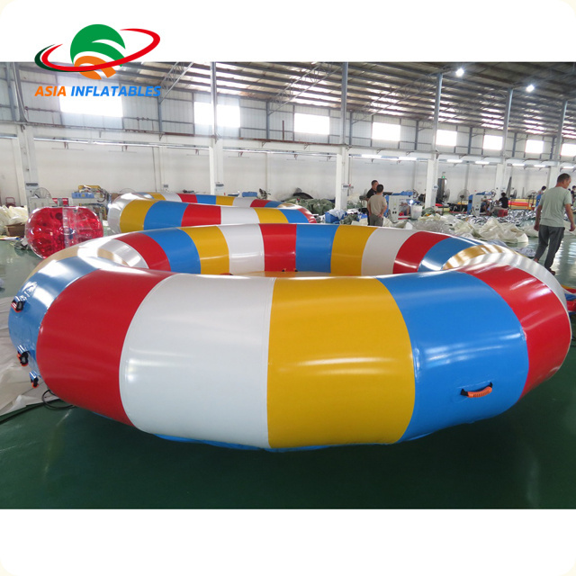 Inflatable disco boat motorized water toy , sea inflatable drag boat, Inflatable Water Spinner Towable