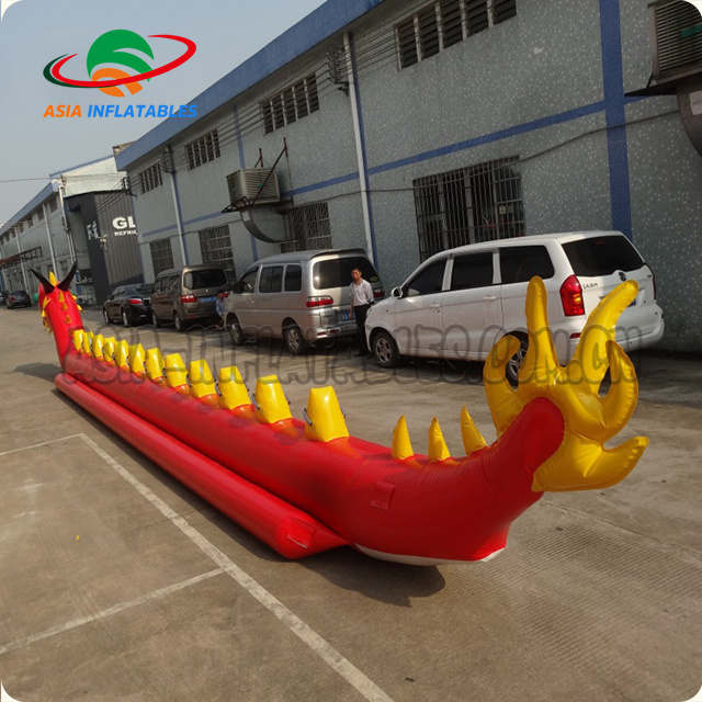 Commercial water park toys inflatable banana boat dragon boat best price