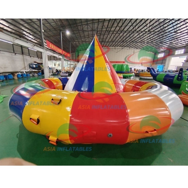 Water Park Commercial UFO Aqua Twister Spinning Rotating Roll 6-8-12 Seats Inflatable Disco Boat