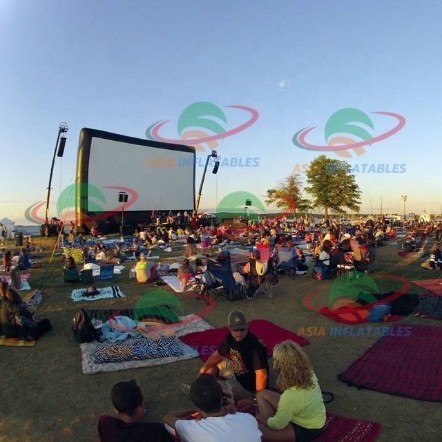 Projector Outdoor Commercial Drive-In Parking Lot Floating Inflatable Movie Screen