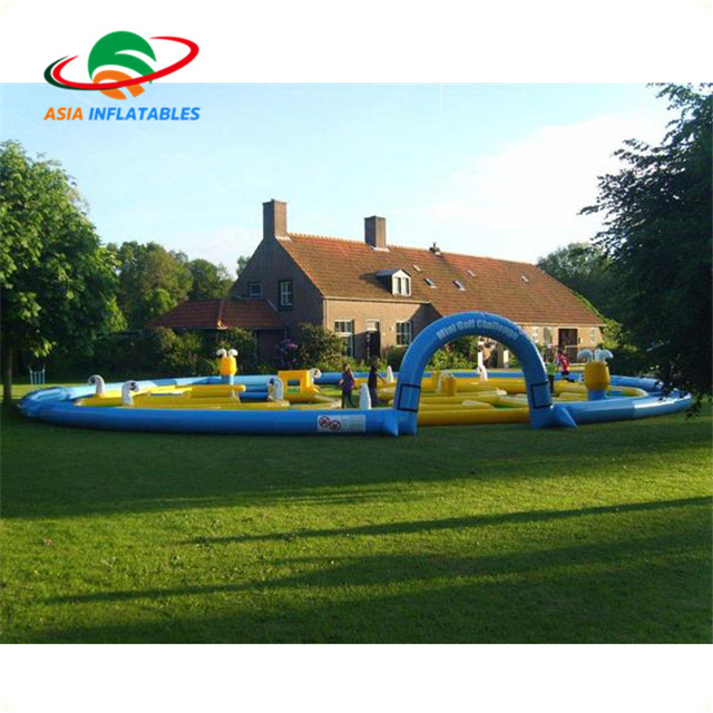 Customized Inflatable mini golf 9-holes for rental / hot sale inflatable outdoor game for fun