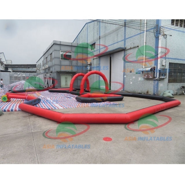 Outdoor Interavitve Sport Game Inflatable Bumper Car Track Inflatable Zorb Ball Race Inflatable Karting Fence Field