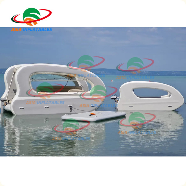 Inflatable Drop Stitch Water Party Boat Inflatable Party Lounge DWF Boat For Sale