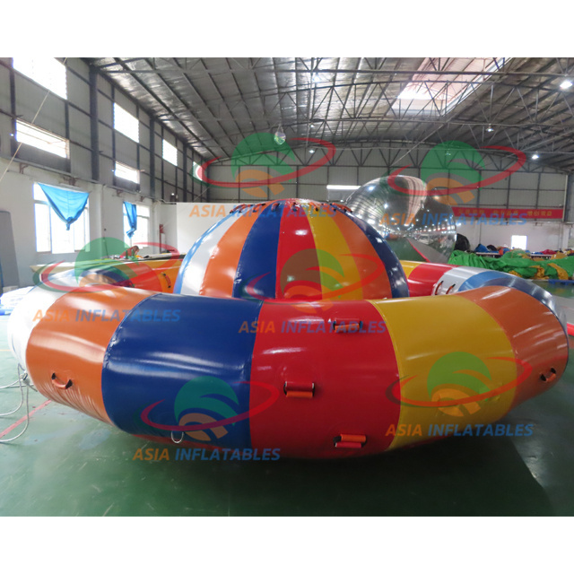 Water Entertainment Spinning Inflatable Disco Boat Towable Water Sports Toys Float Rotating Disco Boat Tube