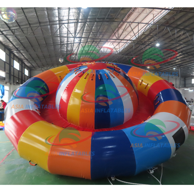 Water Entertainment Spinning Inflatable Disco Boat Towable Water Sports Toys Float Rotating Disco Boat Tube