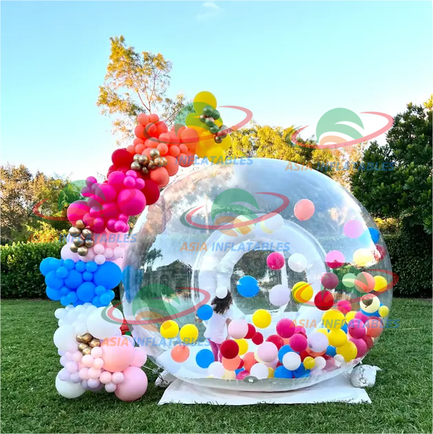 Birthday kids party balloons fun house giant clear crystal igloo inflatable dome transparent inflatable bubble tent