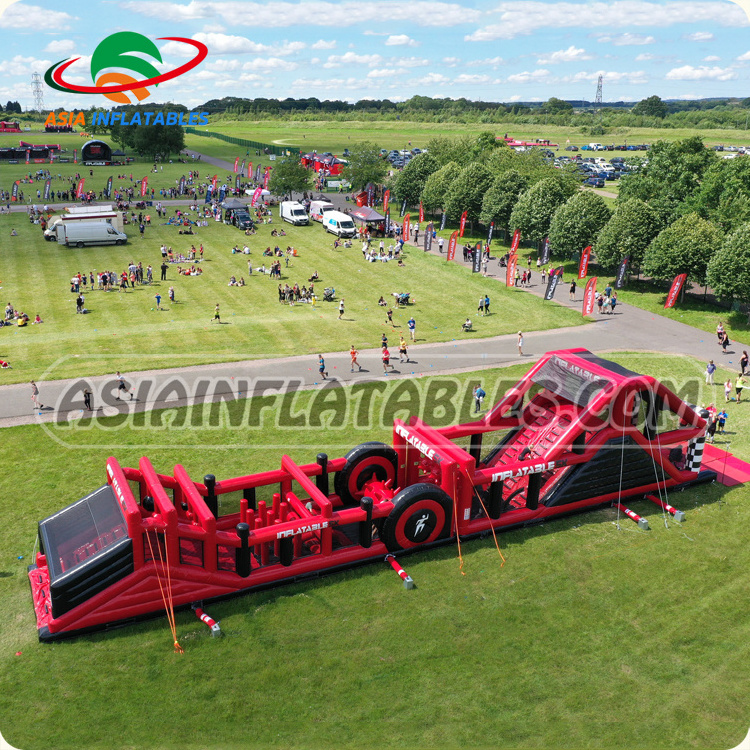 Giant Inflatable jumping bouncer slide obstacle course inflatable game obstacle trampoline park for kids and adults