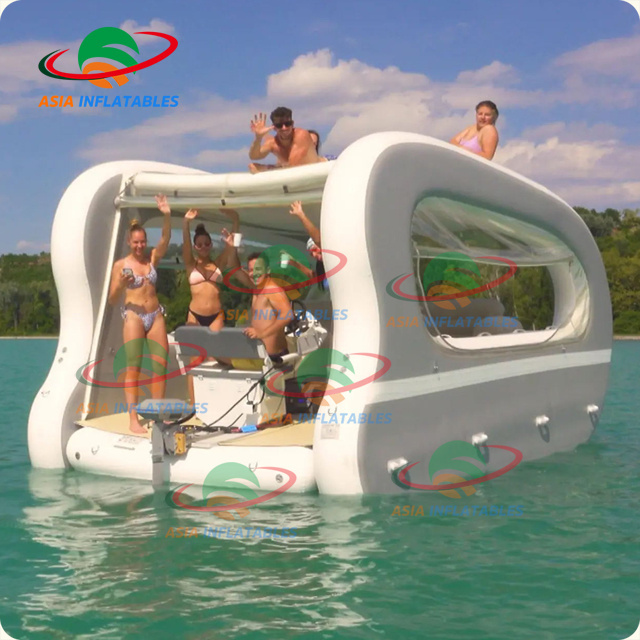 Inflatable Drop Stitch Water Party Boat Inflatable Party Lounge DWF Boat For Sale