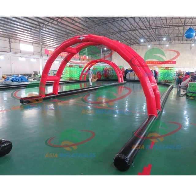 Outdoor Interavitve Sport Game Inflatable Bumper Car Track Inflatable Zorb Ball Race Inflatable Karting Fence Field