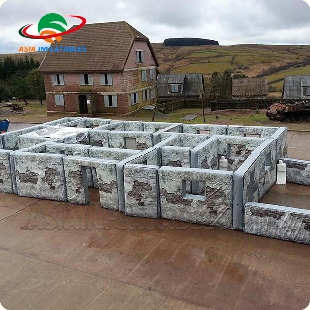 Factory Camouflage Cheap Paintball Inflatable Wall Bunker , Inflatable Paintball Wall