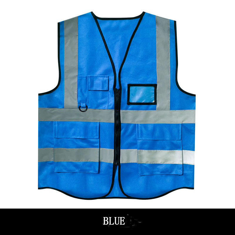 fluorescent suit Reflective vest multi-pocket construction cycling building protection reflective safety  vest