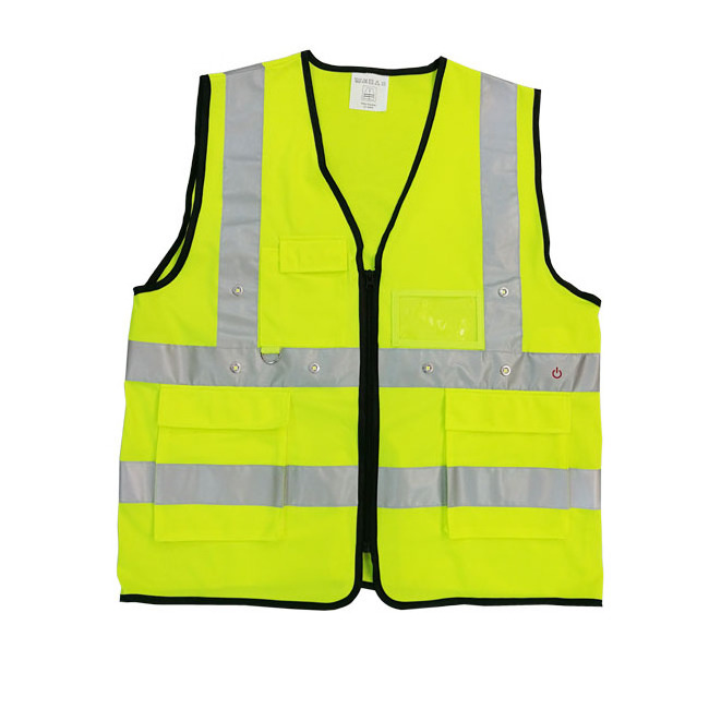 LED Flashing  Light Traffic Reflective Vest Safety Vest