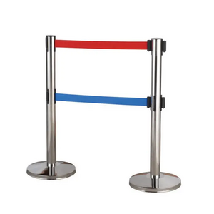 Wholesale New Year Christmas Dual Tape Queue Barrier System/Portable Queue Line Stand/Stainless Steel Queue Pole