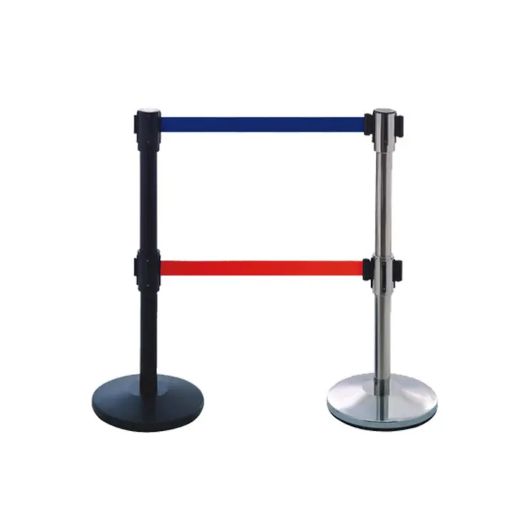 Wholesale New Year Christmas Dual Tape Queue Barrier System/Portable Queue Line Stand/Stainless Steel Queue Pole