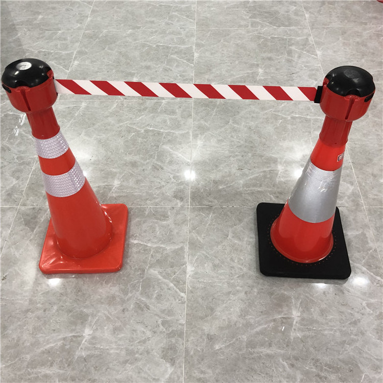 9M Plastic Retractable Belt Traffic Cone Topper cone connector expandable barricade