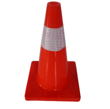 45 CM Orange Flexible Reflective PVC Safety Used Traffic Cone Road Mark Cone