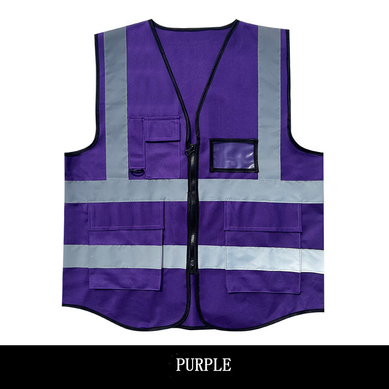 fluorescent suit Reflective vest multi-pocket construction cycling building protection reflective safety  vest