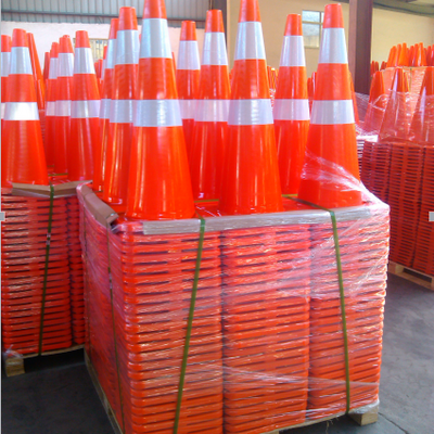 Manufacture Top Sale 70 cm Road Cone Flexible PVC Safety Used Traffic Cone