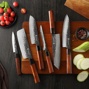 Professional Quality Wood Handle 8 Inch High Carbon 3 Layer 9Cr18mov Japanese Stainless Steel Kitchen Chef Knife