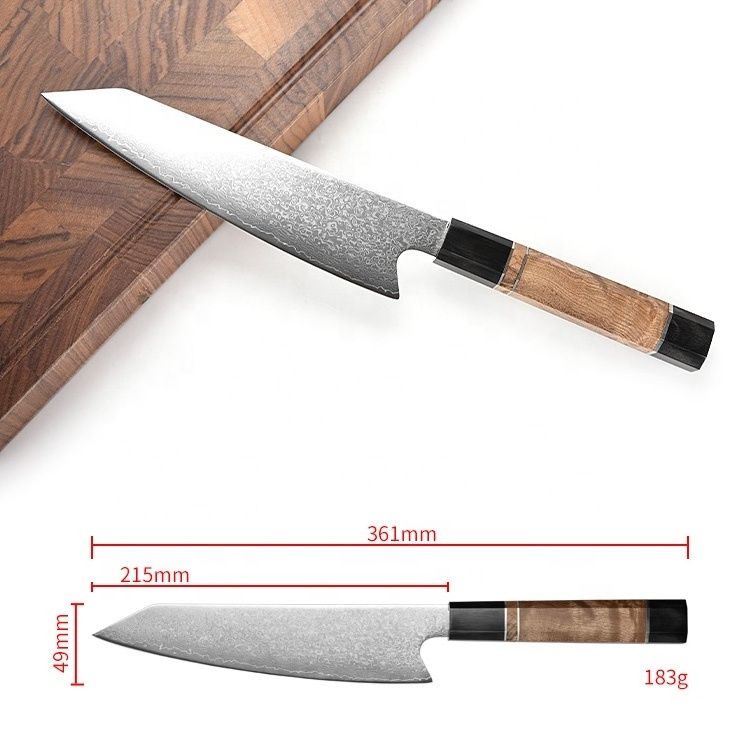 Damascus Chef Knife Gyuto Unique One Of Kind Handle Professional 8 Inch Japanese Chefs Kitchen Knife sets