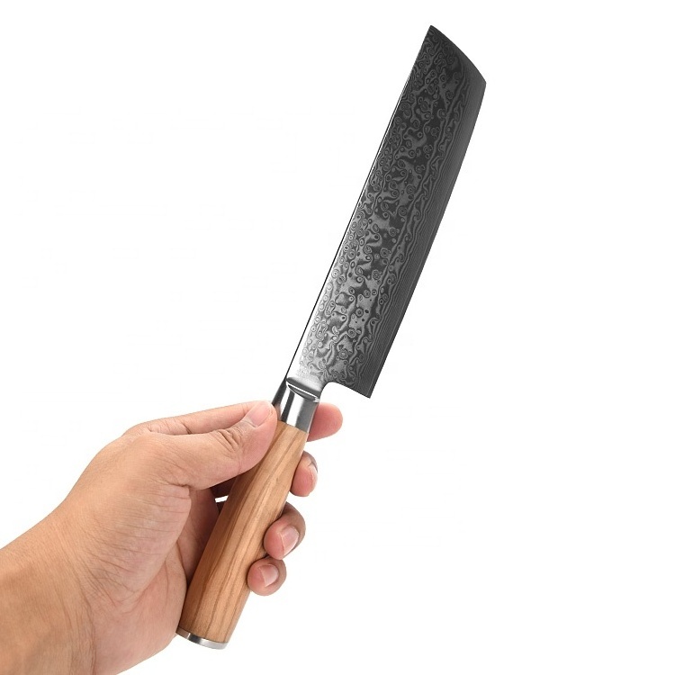 Wholesale Price Damascus Knife Blade Blanks Japan Stylish 7 Inch Nakiri Kitchen Knife