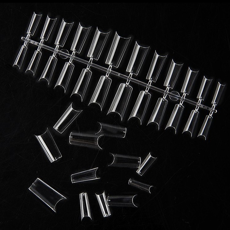 504Pcs/Box Clear box press on nail tip glue gel coffin press on gelly tips  Artificial Transparent Stiletto Finger Nails