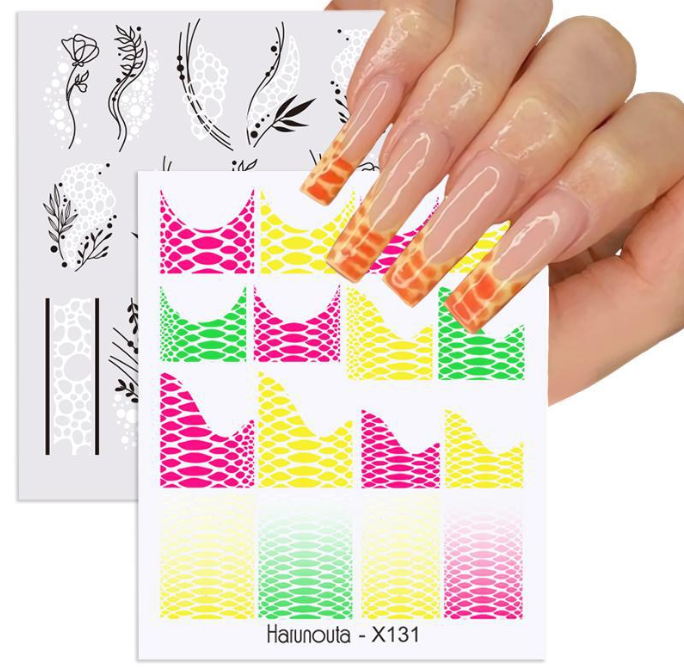 3D plant letter Flower avatars  Harunouta Nail Art Stickers