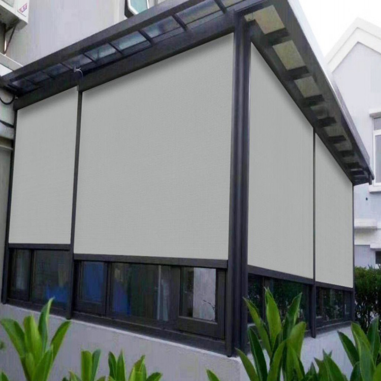 Anti-uv Windproof Waterproof Shades Retractable Window Screen Motorized Patio Wind Patio Screen