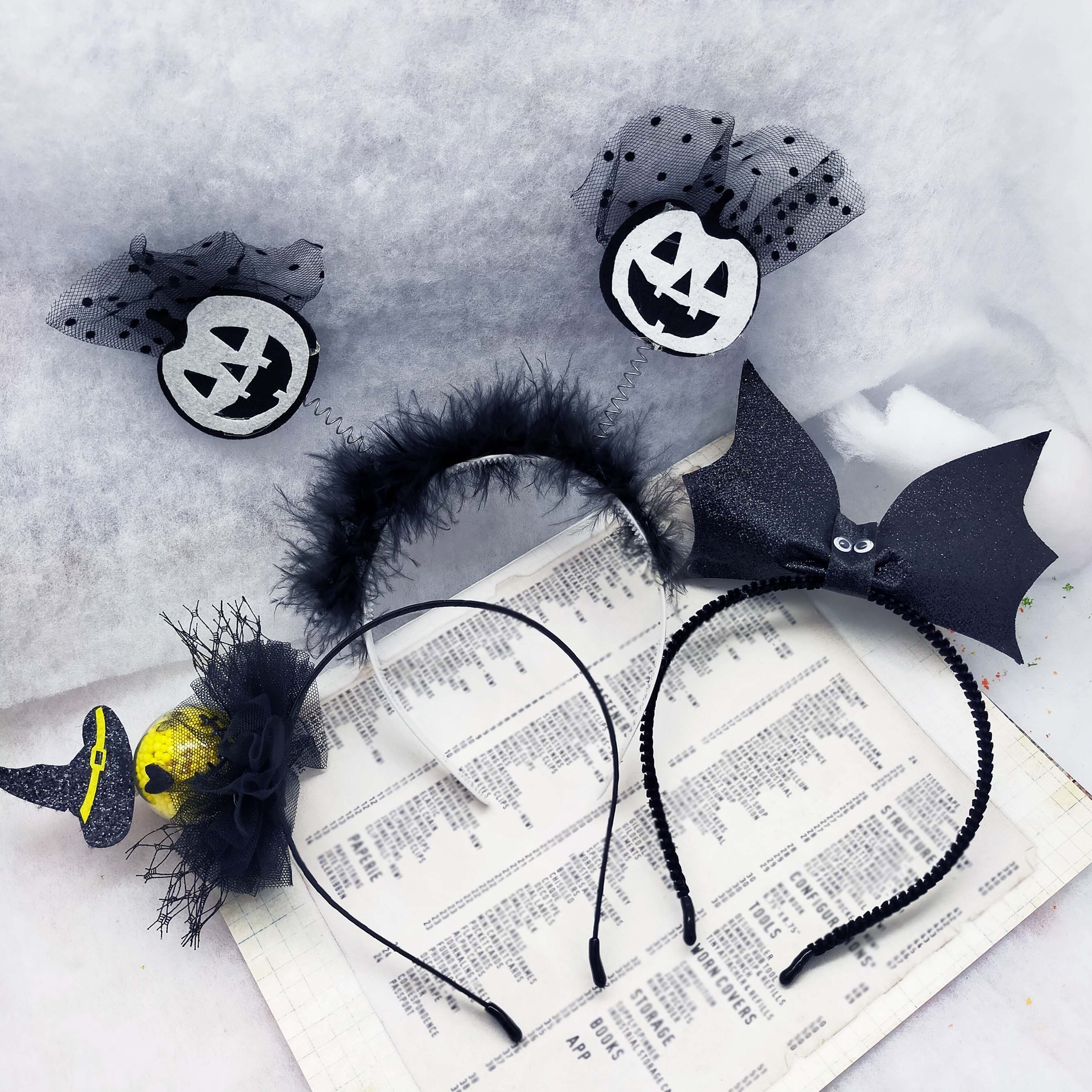 Halloween Funny  Witch Hat Spider Bat Pumpkin Headband for Kid Adult  Fashion Jewelry Hair Accessories