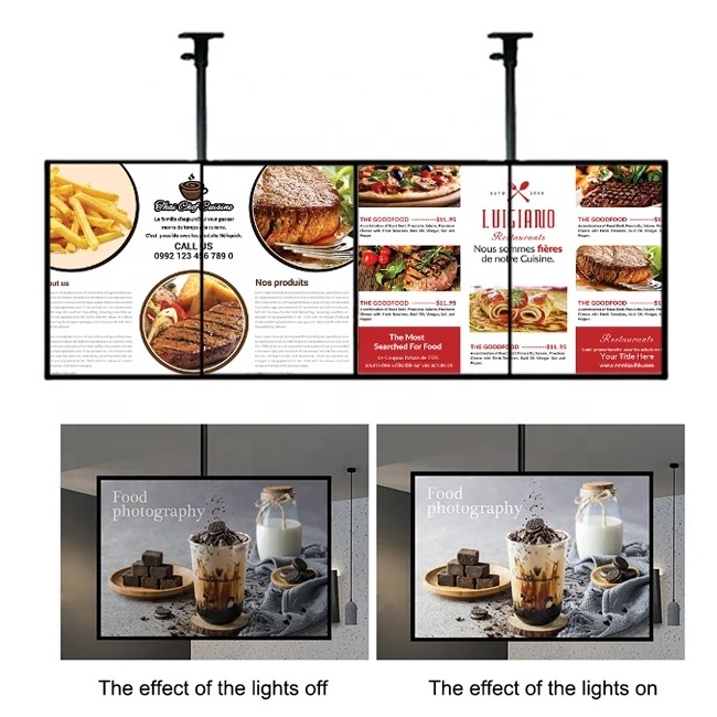 Wall Drive Thru Digital Menu Board Pizza Digital Board Display Screen Restaurant LCD Panel Menu Board Digital Menu Display