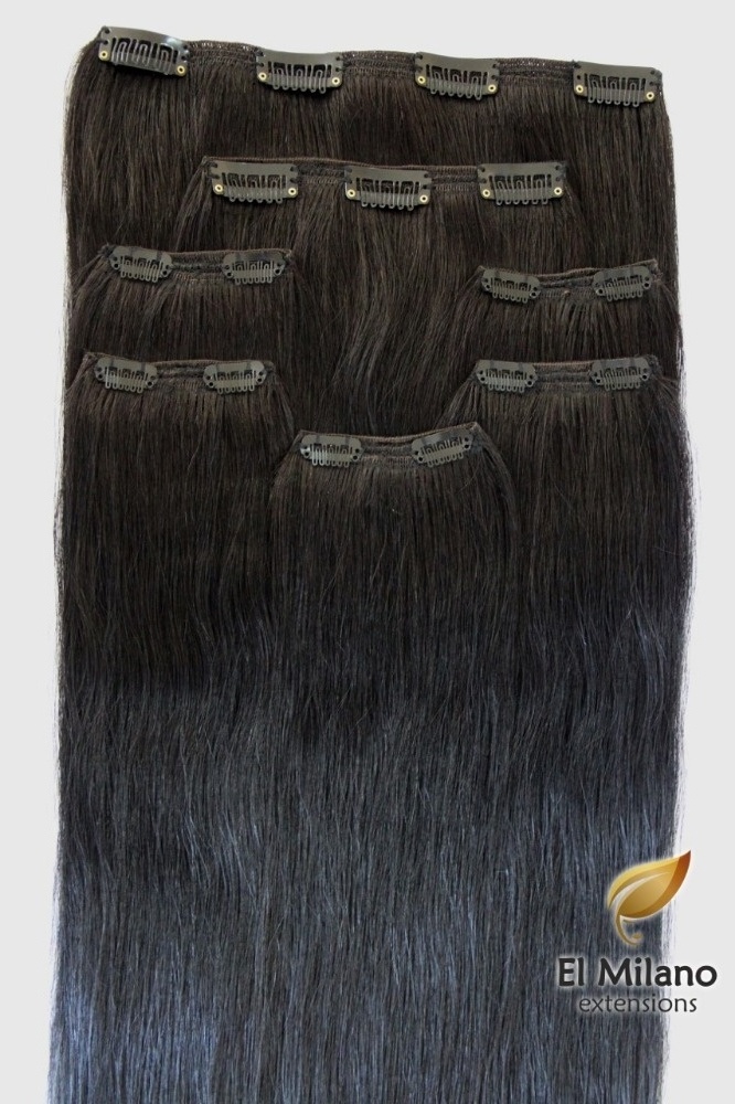 Clip in Hair Extensions from El-Milano Natural Human Hair Q