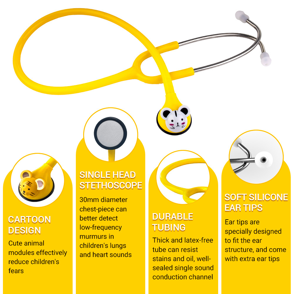 HONSUN HS-30Q Medical Home Care Colored Single Head Kid-friendly Cartoon Pediatrics Stethoscope