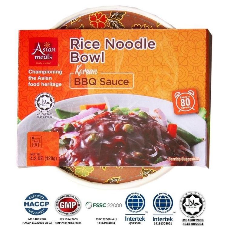 Wholesale Hot Selling Savory Rice Noodles with Tangy Korean BBQ Asian Fusion Sauce Instant Rice Noodle Bowl Halal