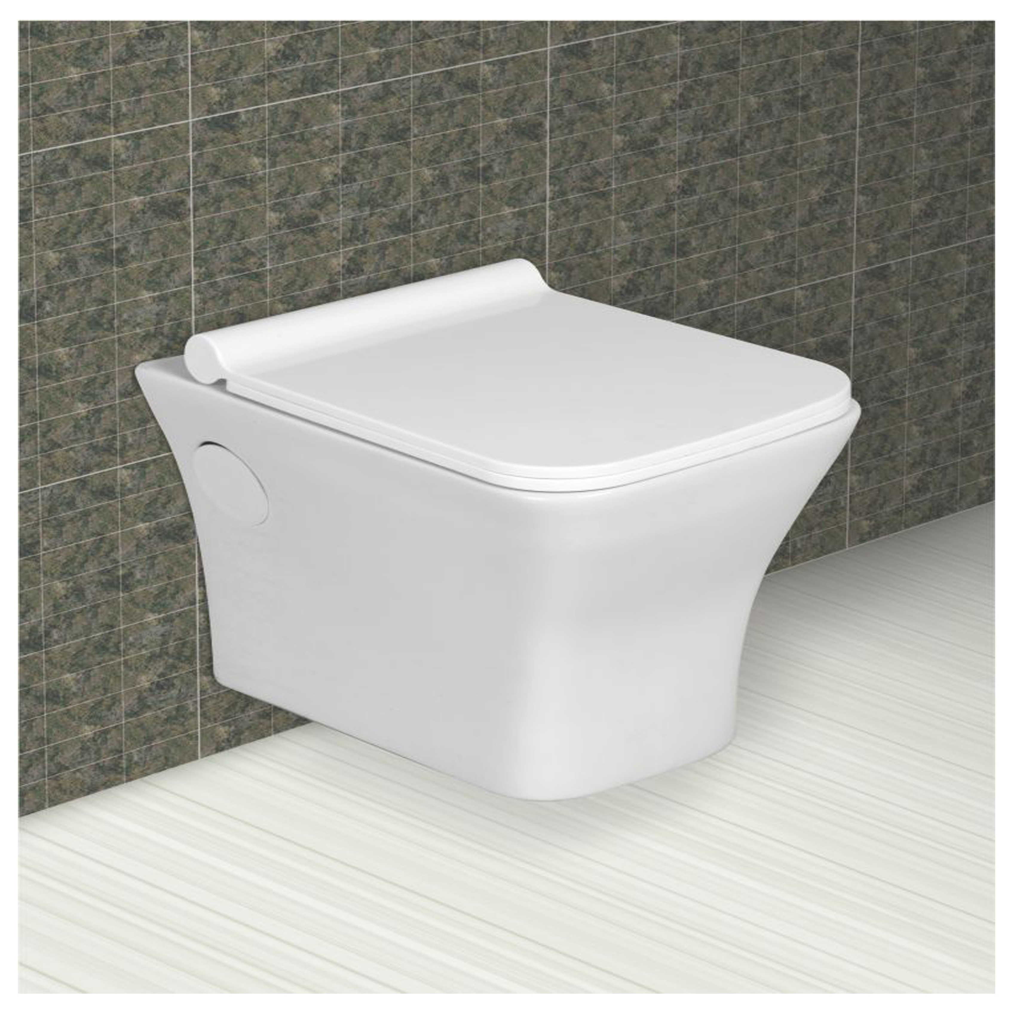 European Design Beautiful Pattern Ceramic Sanitary Ware Fortis 480x350x340mm Wall Hung Toilet for washroom.