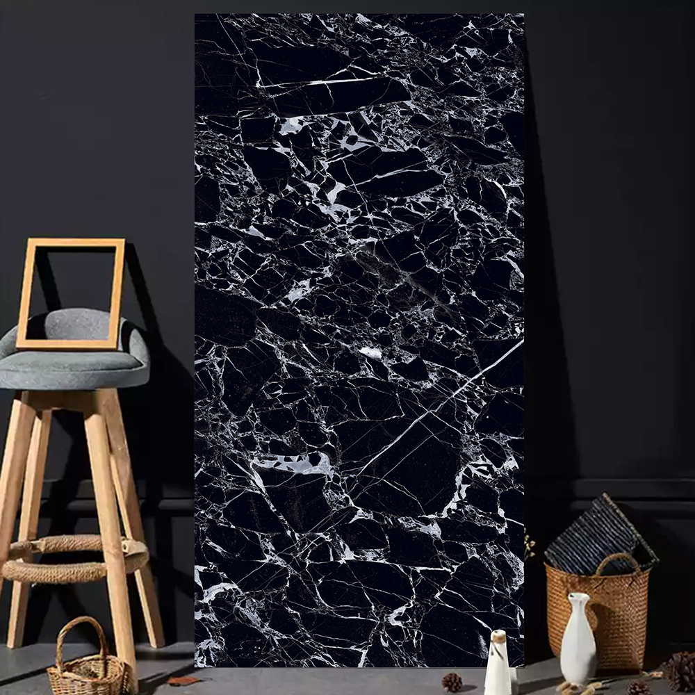 Black Beauty High Gloss Finish 1200x2400mm Porcelain Floor Tiles At Lowest Price Manufacturing In India.