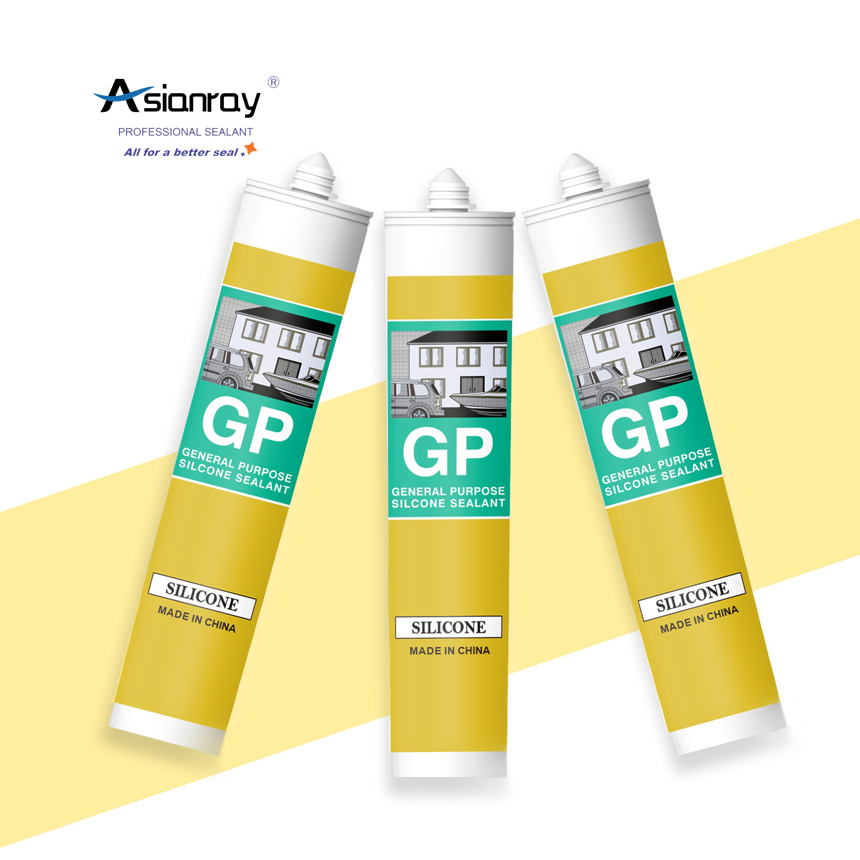 OEM General Purpose Silicone Sealant Acetic Silicone Transparent Gp silicone For Bathroom