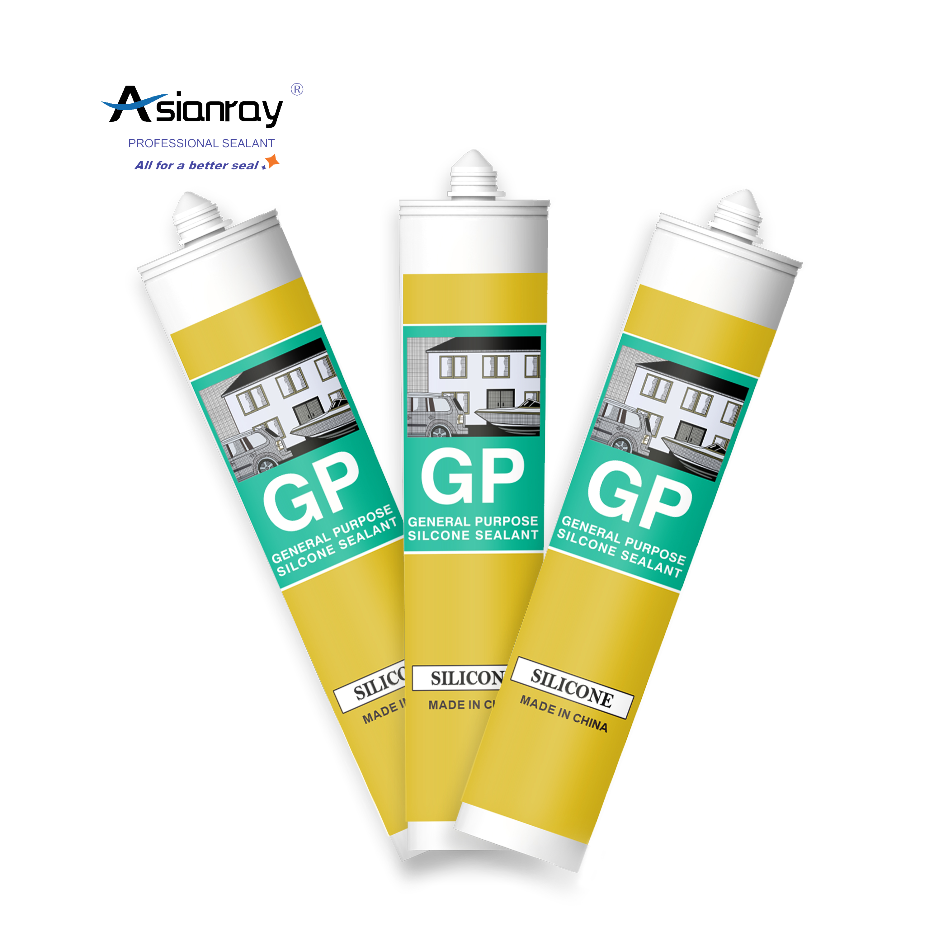 OEM General Purpose Silicone Sealant Acetic Silicone Transparent Gp silicone For Bathroom