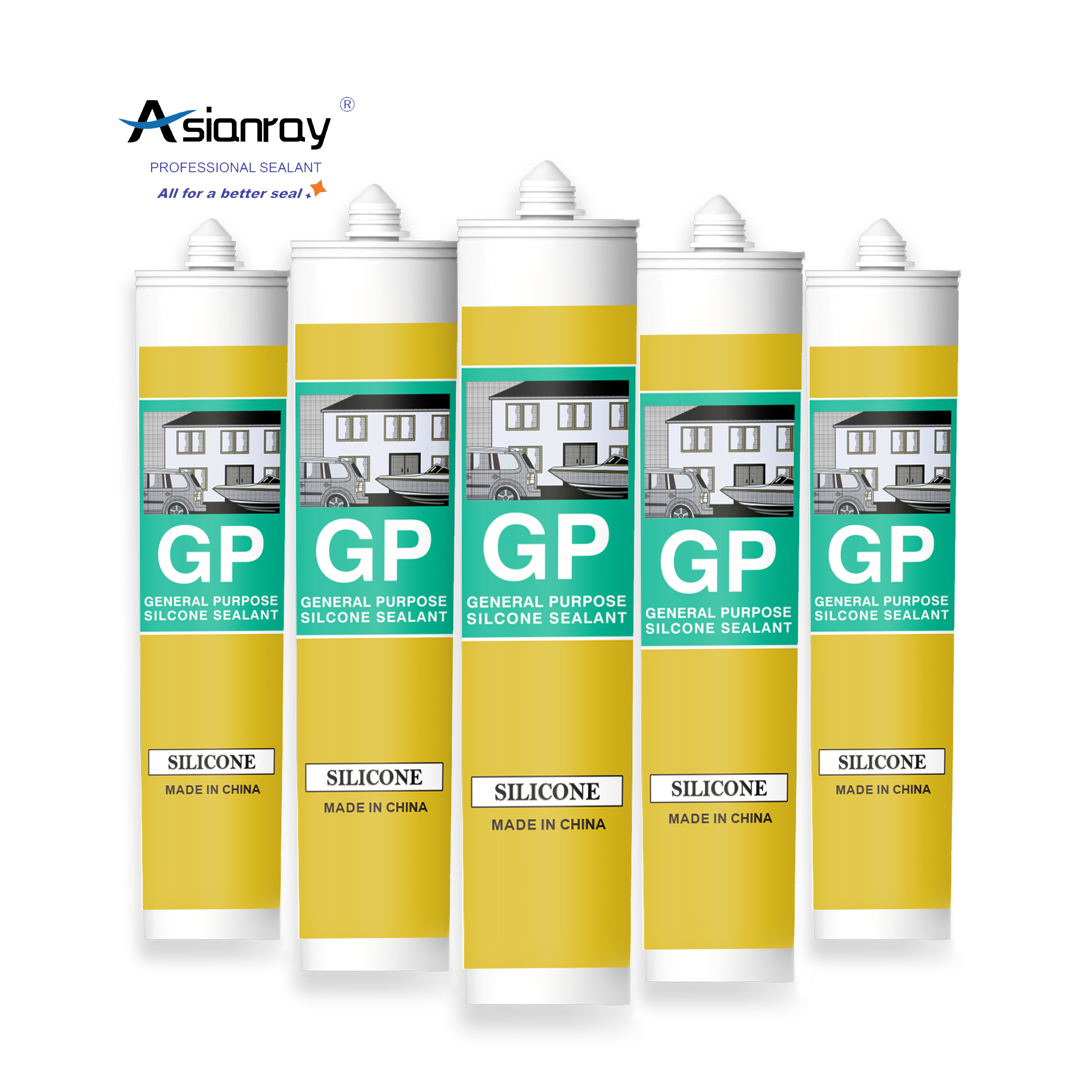 OEM General Purpose Silicone Sealant Acetic Silicone Transparent Gp silicone For Bathroom