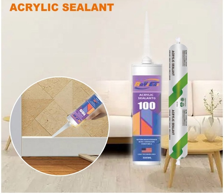 Acrylic Sealant 300Ml Anti-Crack Waterproof Rain Proof Window Caulking Weatherproof Neutral Toilet Sealant