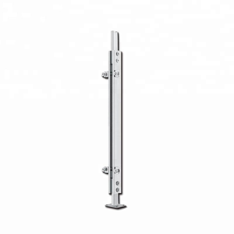 Stainless Steel Stair Handrail Post Glass Clamp/glass Balustrade  Posts/glass Railing With Safety Glass