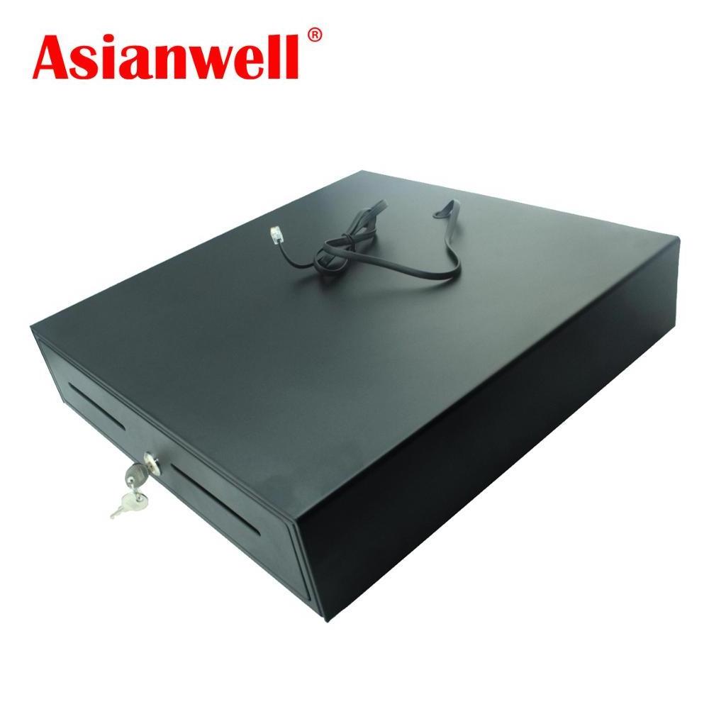 Electronic Mini Metal cash safe drawer cheap RJ11 Mechanism Locking Cash Drawer With 5 Bill Trays And 5 Coin Trays