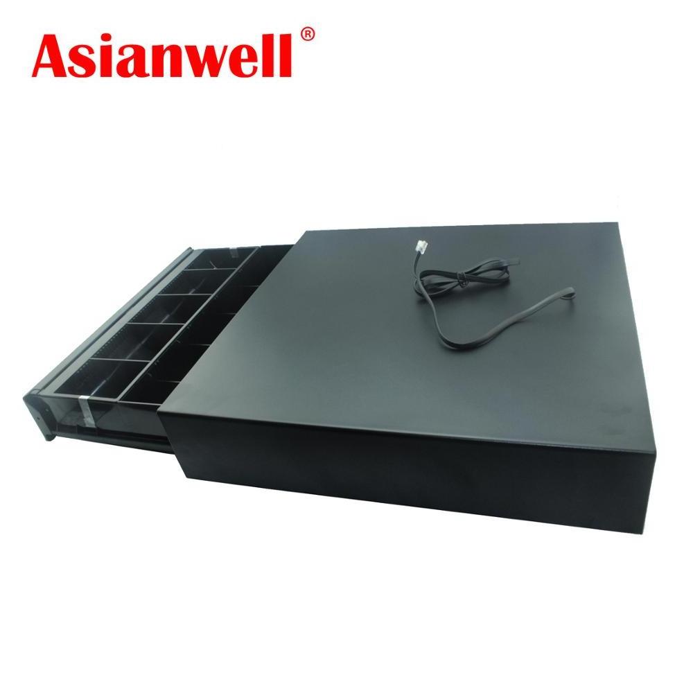 Electronic Mini Metal cash safe drawer cheap RJ11 Mechanism Locking Cash Drawer With 5 Bill Trays And 5 Coin Trays